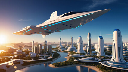 Futuristic digital artwork