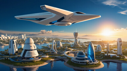 Futuristic digital artwork
