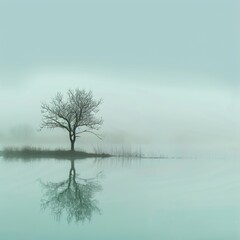 Tranquil, minimalist, quiet landscape.
