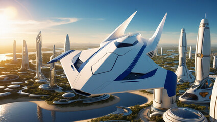 Futuristic digital artwork