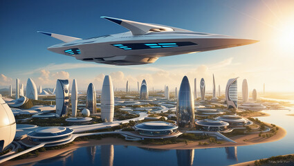 Futuristic digital artwork
