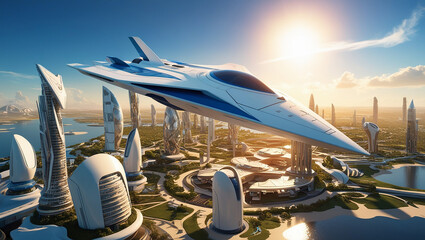 Futuristic digital artwork