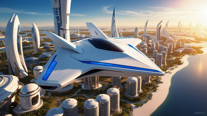 Futuristic digital artwork