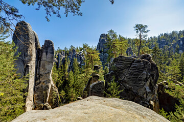Die Felsenstadt Adrspach Weckelsdorf im Braunauer Bergland 