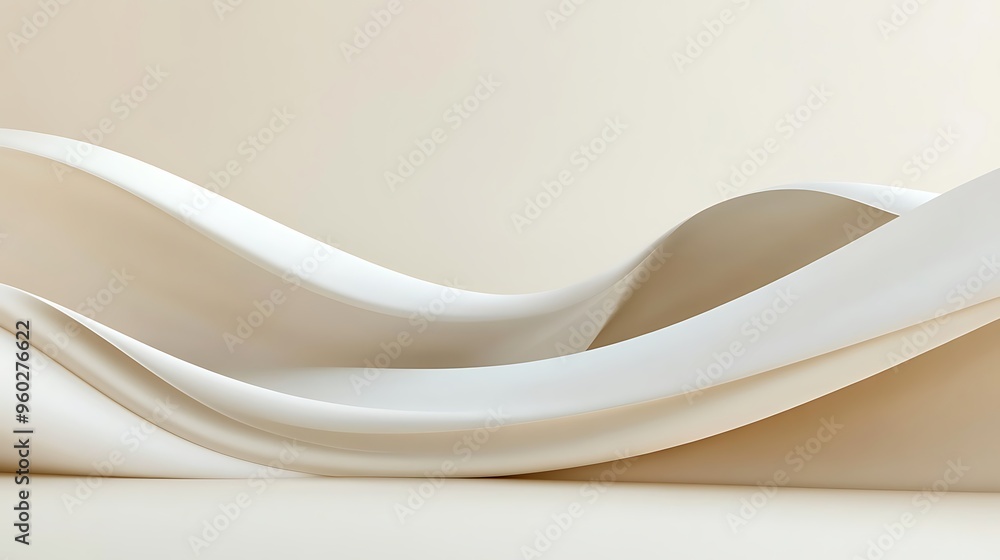 Poster a smooth, flowing wave pattern background with a clear central area for text