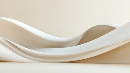 Obraz premium A smooth, flowing wave pattern background with a clear central area for text
