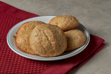 A plate with homemade cookies