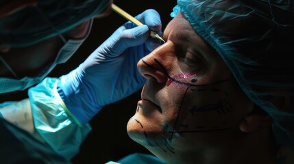 Medical professionals, including a female doctor and surgeon, wearing surgical masks and holding syringes in a hospital setting