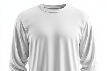White Long Sleeve Tshirt Mockup Isolated created with Generative AI