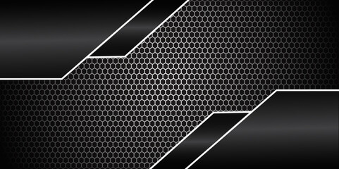 Dark black carbon fiber metal lines background.