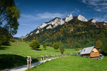 view of the Three Crowns, Polish Pieniny Mountains