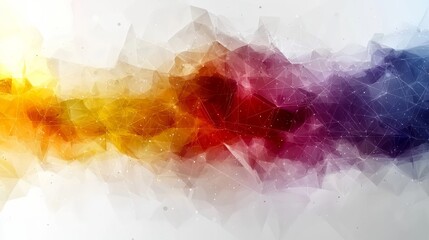Fototapeta premium Abstract colorful background with geometric shapes and blended hues creating a vibrant visual effect