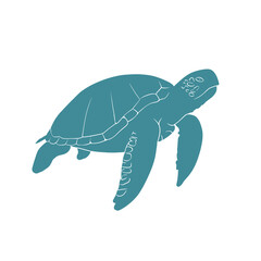 Fototapeta premium Vector Art Illustration of Sea Turtle Silhouette