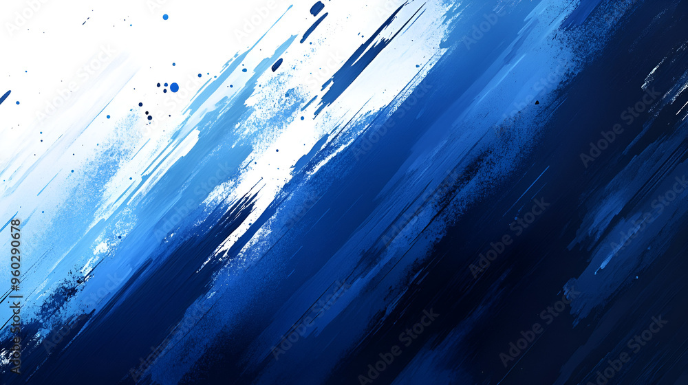 Poster abstract blue waves flowing elegantly across the canvas, creating a serene and calming atmosphere in