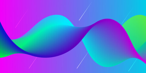 Dynamic colorful vibrant wave colorful background.