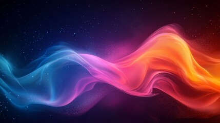 Obraz premium Colorful wisps of light blend and swirl together in a mesmerizing display against a dark background