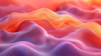 Obraz premium Vibrant abstract waves in shades of pink, orange, and purple creating a mesmerizing flowing texture