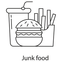 Junk Food Icon. Vector Icon Design