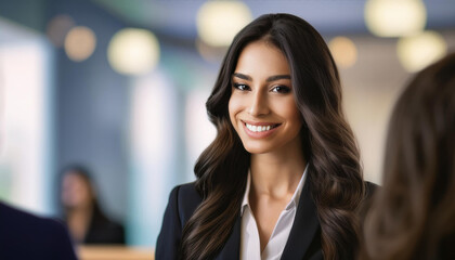 Junge Frau in einem Büro
