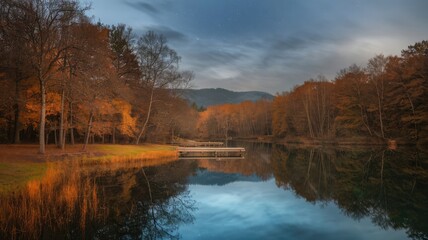 Fototapeta premium river in autumn