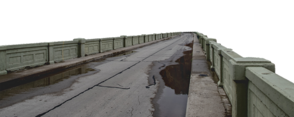 Perspective view Isolated bridge photo