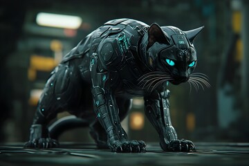 Black Cat Antimatter Containment Expert Navigates Volatile Samples with Specialized Nanosuit