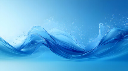 Serene waves of blue water creating a calming atmosphere.