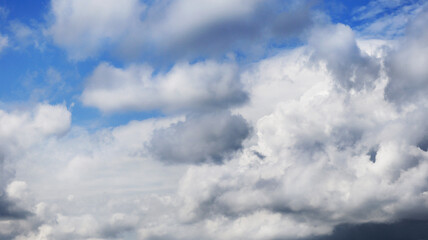 White cumulus clouds