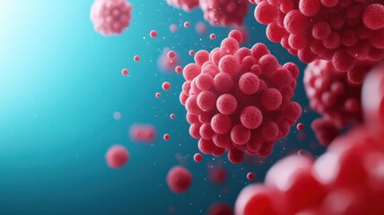 Radiation waves emitted from uranium during nuclear fission, with particles in motion