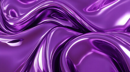 Obraz premium A smooth, flowing texture in vibrant purple, resembling liquid or fabric.