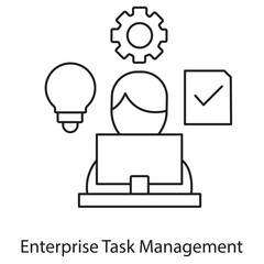 Enterprise Task Management Icon. Vector Icon Design