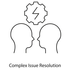 Complex Issue Resolution Icon. Vector Icon Design