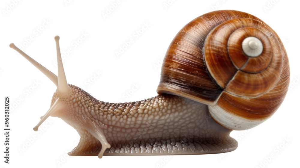 Wall mural PNG Snail animal white background invertebrate.