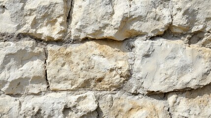 Textured limestone wall background with natural pits and grooves, creating a rustic, aged look.