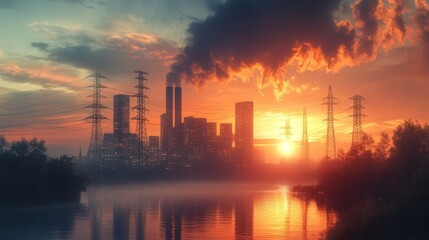 Fototapeta premium Focus on energy efficiency regulations, promote sustainable energy consumption, reduce carbon footprint, and comply with government regulations.