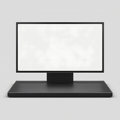 A modern black rectangular pedestal