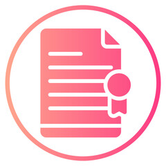 certification gradient icon