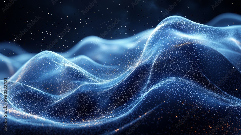 Aufkleber flowing waves of light and energy create a mesmerizing abstract visual representation of motion in a