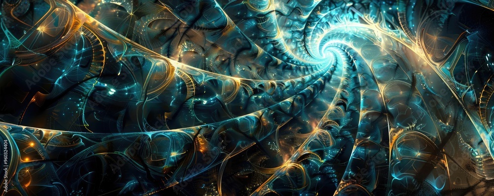 Poster a mesmerizing abstract swirl of colors and patterns, showcasing intricate details and a sense of dep