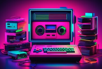 Neon Retro Tech Energy