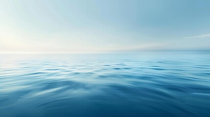 Obraz premium tranquil oceaninspired minimalist abstract background soothing blue gradient with subtle waves digital illustration