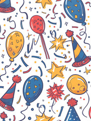 New Year and Christmas card, graphic advertising backgrounds in a doodle 2D illustrator style.