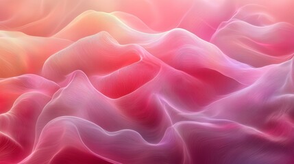 Obraz premium Abstract wavy patterns in soft pink and peach colors creating a dreamy and serene atmosphere, ideal for backgrounds or artistic projects
