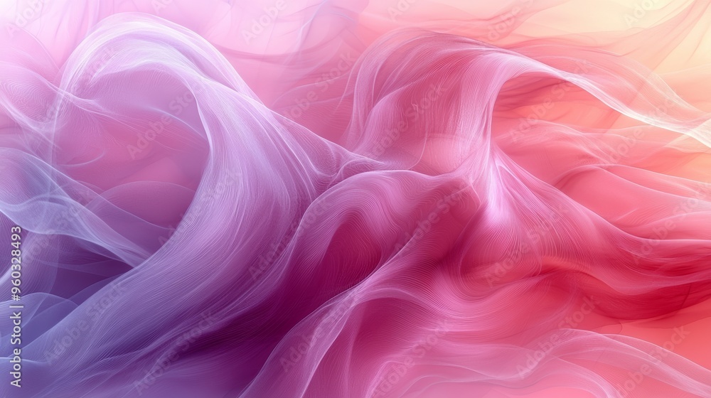 Poster soft swirls of pink and lavender colors create a dreamy abstract background design for artistic proj