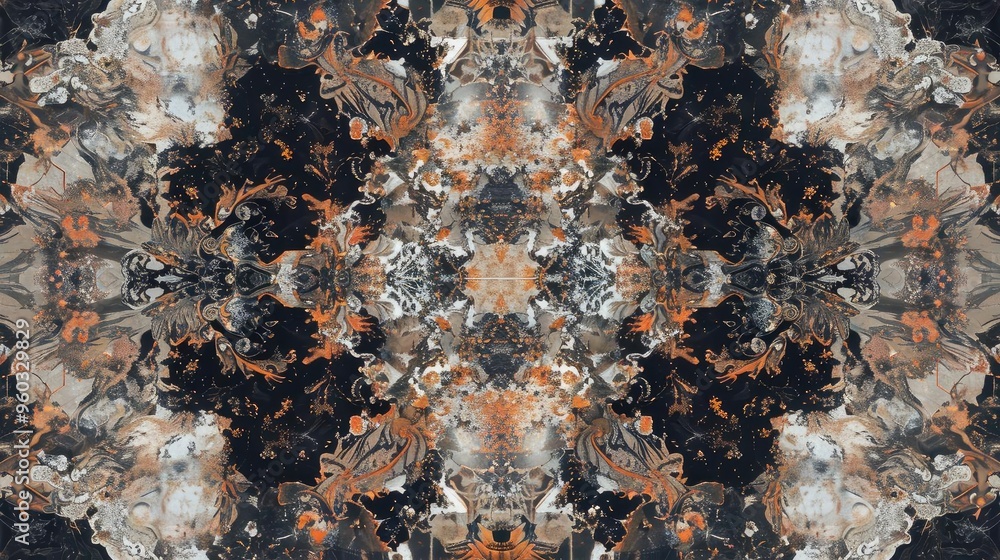 Poster a mesmerizing abstract pattern featuring swirling colors and intricate details, ideal for modern art