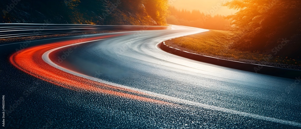 Poster navigating sharp turns on winding mountain roads during touge racing capturing the thrill of high pe