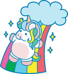 Printable outline Unicorn templates for coloring children's book