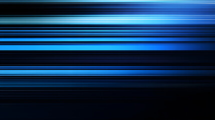 Abstract background with horizontal blue lines on black background. Minimalistic striped shimmering pattern. Trendy design of futuristic texture. Modern dynamic wallpaper, banner, poster in Y2K style