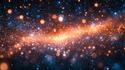 Fototapeta premium A stunning view of a colorful galaxy with sparkling stars and cosmic dust in deep space captured during a clear night
