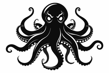 Octopus silhouette vector illustration